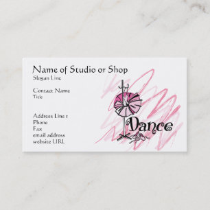 Tarjeta De Visita Dance Studio o Shop Business Card