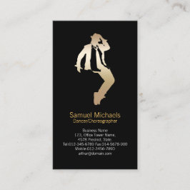 Tarjeta De Visita Dancer Gold Shouette Dancer Business Card