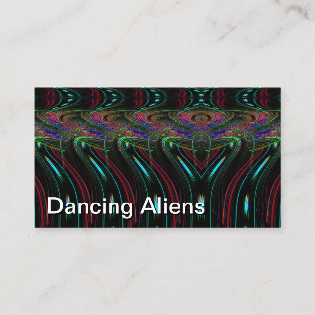 Tarjeta De Visita Dancing Aliens (you may change the words) (Anverso)