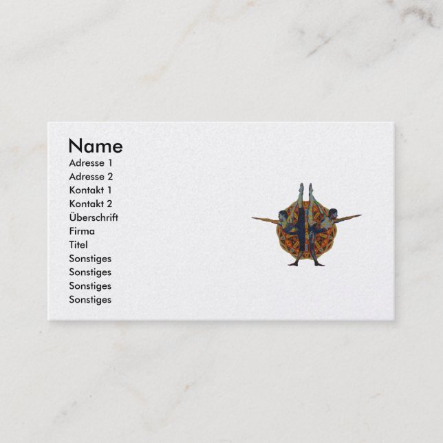 Tarjeta De Visita Dandayamana Dhanurasana 2010 as business card (Anverso)