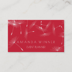 Tarjeta De Visita Dandelion Confetti Blue Verde azulada Red Therapis