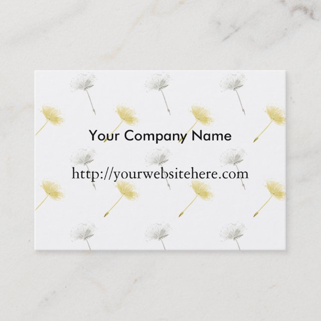 Tarjeta De Visita Dandelion Flowers (Anverso)