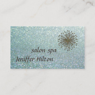 Tarjeta De Visita Dandelion glamorosa purpurinoso profesional