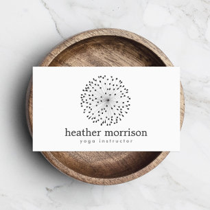 Tarjeta De Visita DANDELION STARBURST LOGO en BLANCO