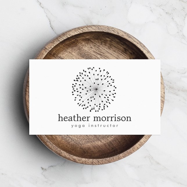 Tarjeta De Visita DANDELION STARBURST LOGO en BLANCO (Subido por el creador)