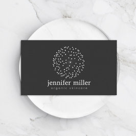 TARJETA DE VISITA DANDELION STARBURST LOGO EN GRIS OSCURO