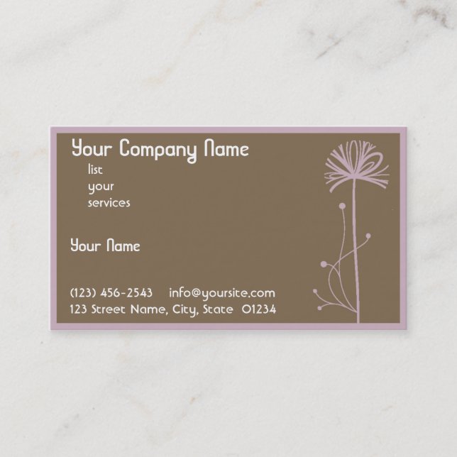 Tarjeta De Visita Dandylion (Anverso)