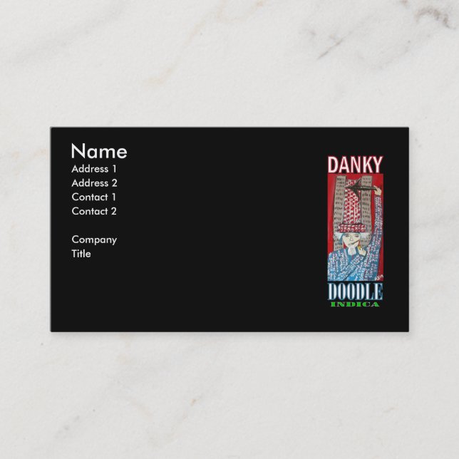 TARJETA DE VISITA DANKY DOODLE INDICA (Anverso)