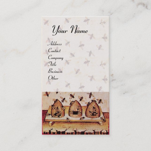 Tarjeta De Visita DANZA DE LAS ABEJAS, CUATRO ELEMENTOS, SELLO DE Ce (Anverso)