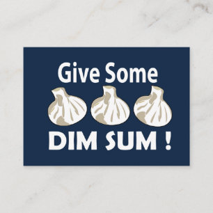 Tarjeta De Visita Dar algún restaurante de dim sum