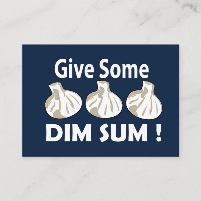 Tarjeta De Visita Dar Un Restaurante Dim Sum (Anverso)