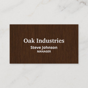 Tarjeta De Visita Dardo Brown Woodgrain look Professional
