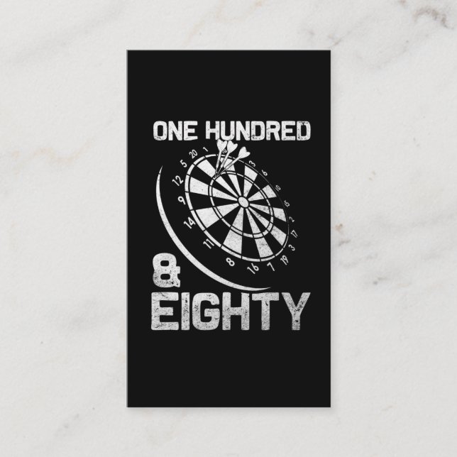 Tarjeta De Visita Dardos 180 Triple 20 Cartón Cien y ocho (Anverso)