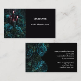 Tarjeta De Visita Dark Floral Gothic Alternative Florist