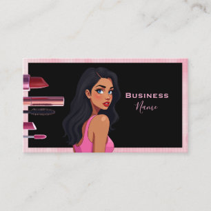 Tarjeta De Visita Dark Haired Makeup Lady