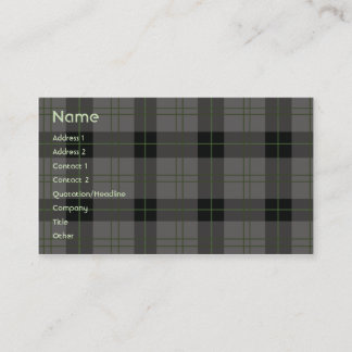 Tarjeta De Visita Dark Plaid - Negocios