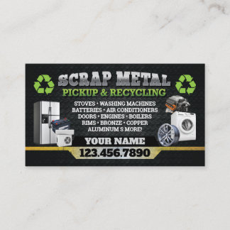Tarjeta De Visita Dark Scrap Metal Recycle Business Card - Bilingual
