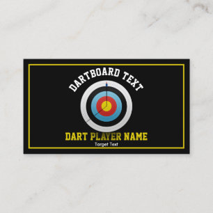 Tarjeta De Visita Dart Board Black