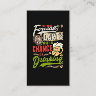Tarjeta De Visita Dart Throwing Dartboard 180 dardos y cerveza