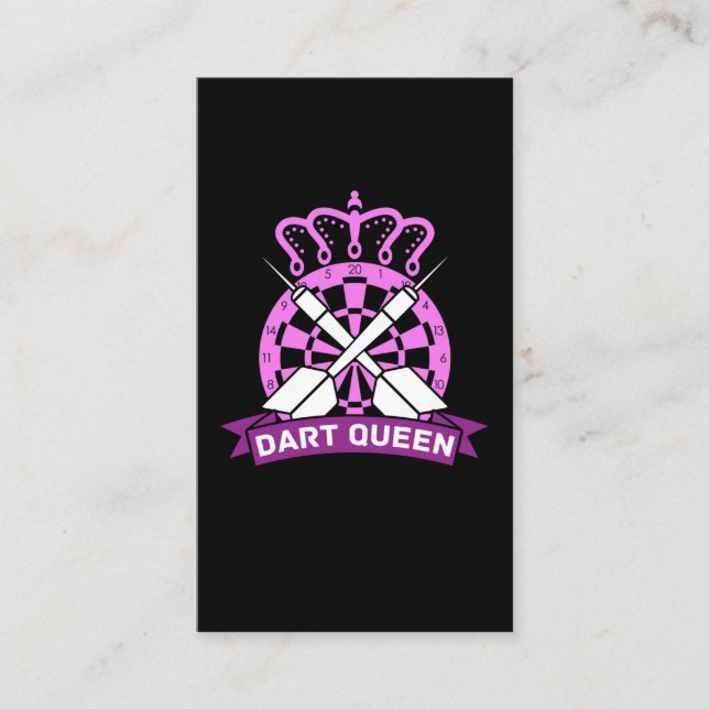 Tarjeta De Visita Darts Queen Dartboard Chica Dart Player (Anverso)