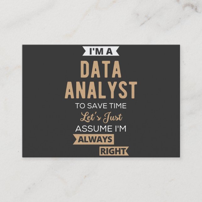 Tarjeta De Visita Data Analyst (Anverso)