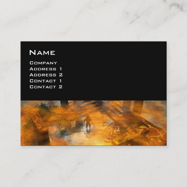 Tarjeta De Visita DAWNING DARK/ ALIEN WORLDS Ficción científica (Anverso)