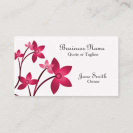 Tarjeta De Visita Dazzling Elegance Floral Business Card, Magenta