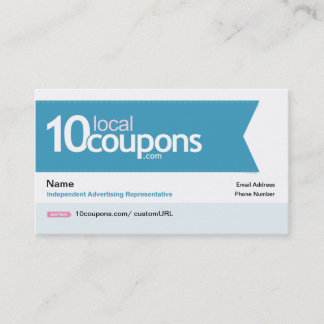tarjeta de visita de 10LocalCoupons.com
