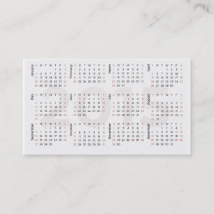 Tarjeta de visita de 2015 calendarios