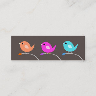 Tarjeta de visita de 3 pájaros