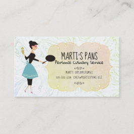 Tarjeta de visita de abastecimiento del cocinero