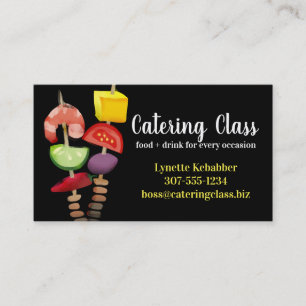 Tarjeta de visita de abastecimiento del cocinero
