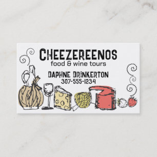 tarjeta de visita de abastecimiento del cocinero