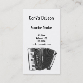 Tarjeta de visita de Accordian