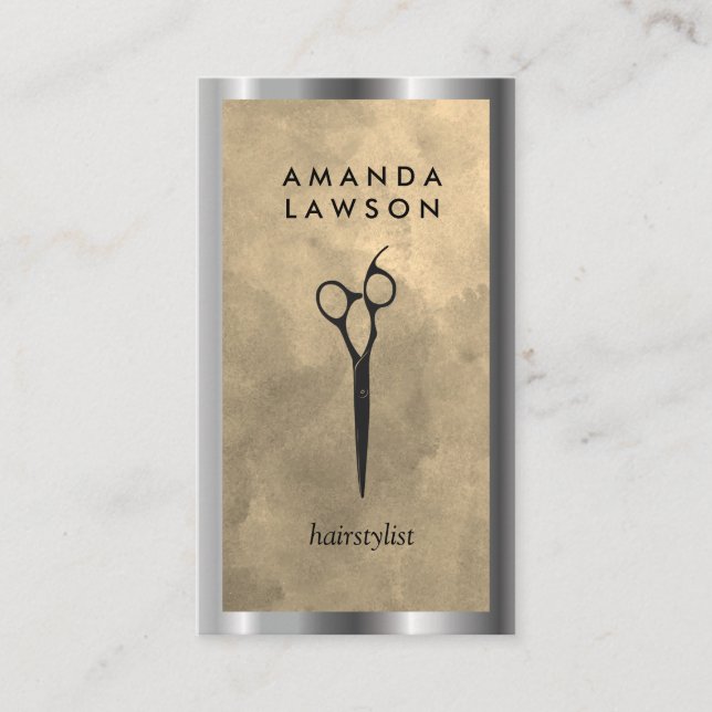 Tarjeta de visita de acuarela de tijera (Anverso)