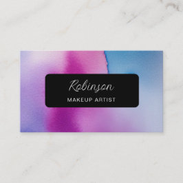 Tarjeta de visita de acuarela relajante