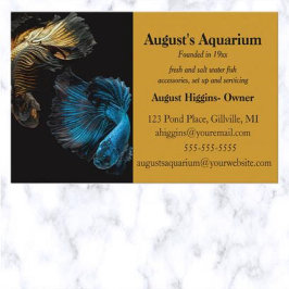 Tarjeta de visita de acuario editable