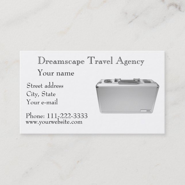 Tarjeta de visita de agencia de viajes (Anverso)