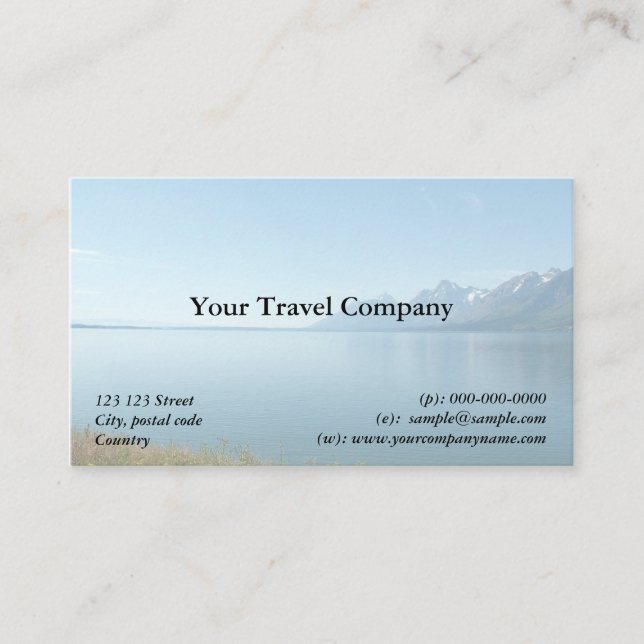 Tarjeta de visita de agencia de viajes (Anverso)