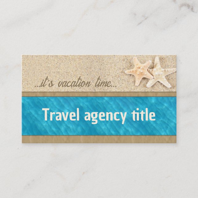 Tarjeta de visita de agencia de viajes exótica (Anverso)