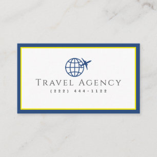 Tarjeta de visita de agente de agencia de viajes m