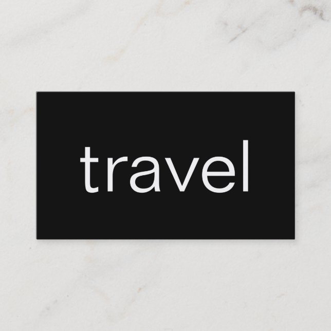 Tarjeta de visita de agente de viajes de moda para (Anverso)