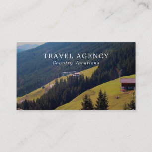 Tarjeta de visita de agente de viajes de paisaje a