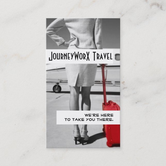 Tarjeta de visita de agente de viajes moderna (Anverso)