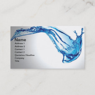 Tarjeta de visita de agua