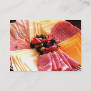 Tarjeta de visita de alimentación