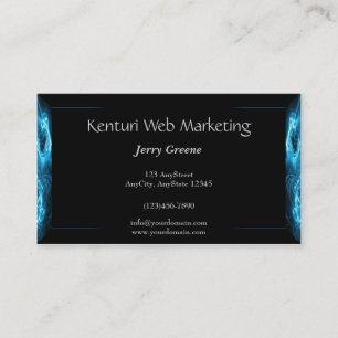 Tarjeta de visita de alta tecnología azul