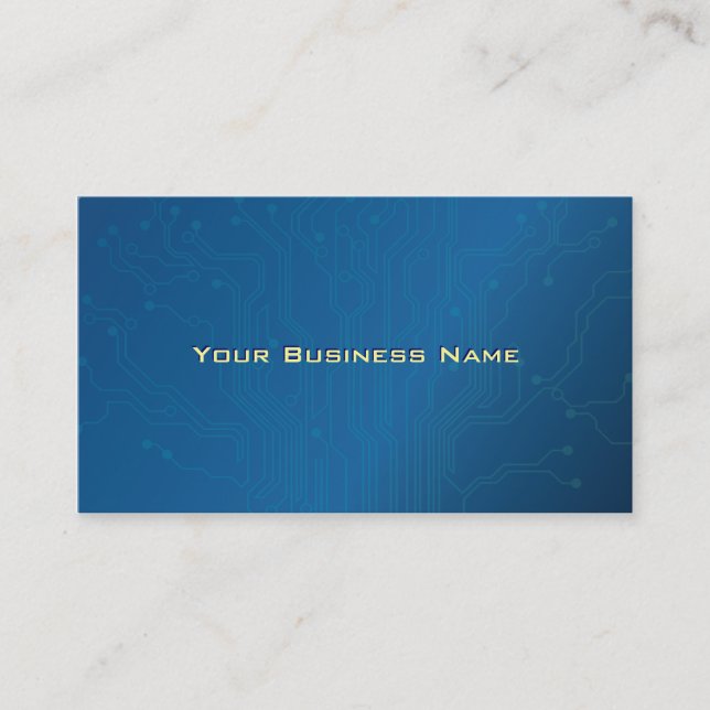 Tarjeta de visita de alta tecnología azul de la (Anverso)