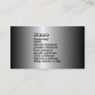Tarjeta de visita de aluminio