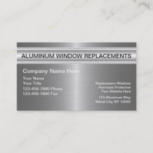 Tarjeta de visita de aluminio de Windows